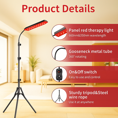 Infrared & Red Light Therapy Lamp